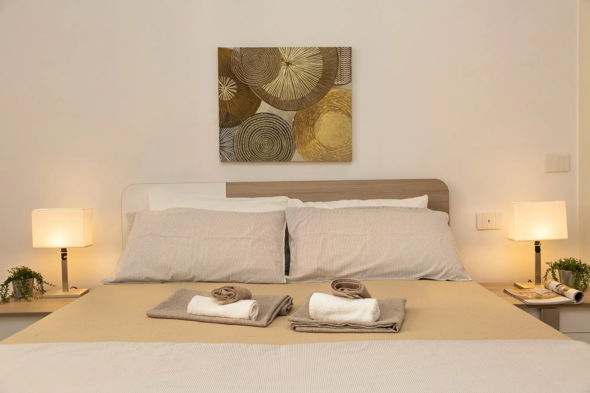 Main bedroom of the Marco Aurelio apartment