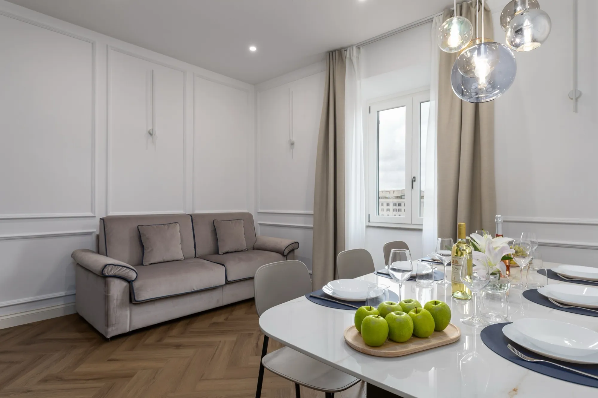 Living area of the Prestige apartment