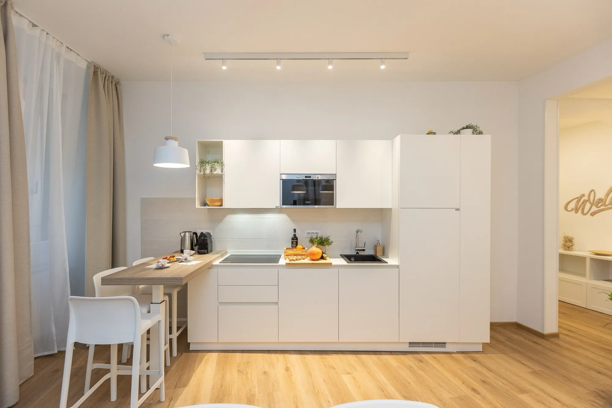 Living area of the Poliziano apartment
