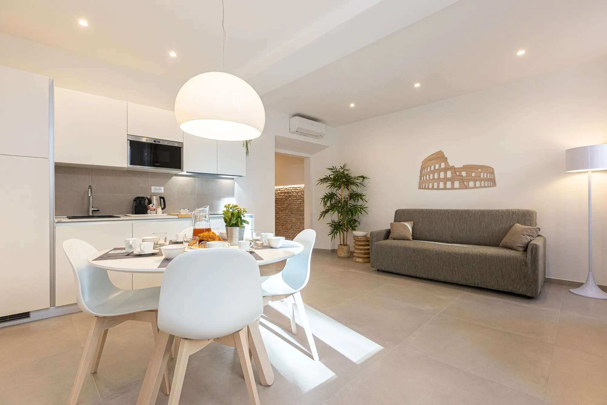 Living area of the San Giovanni one-bedroom apartment
