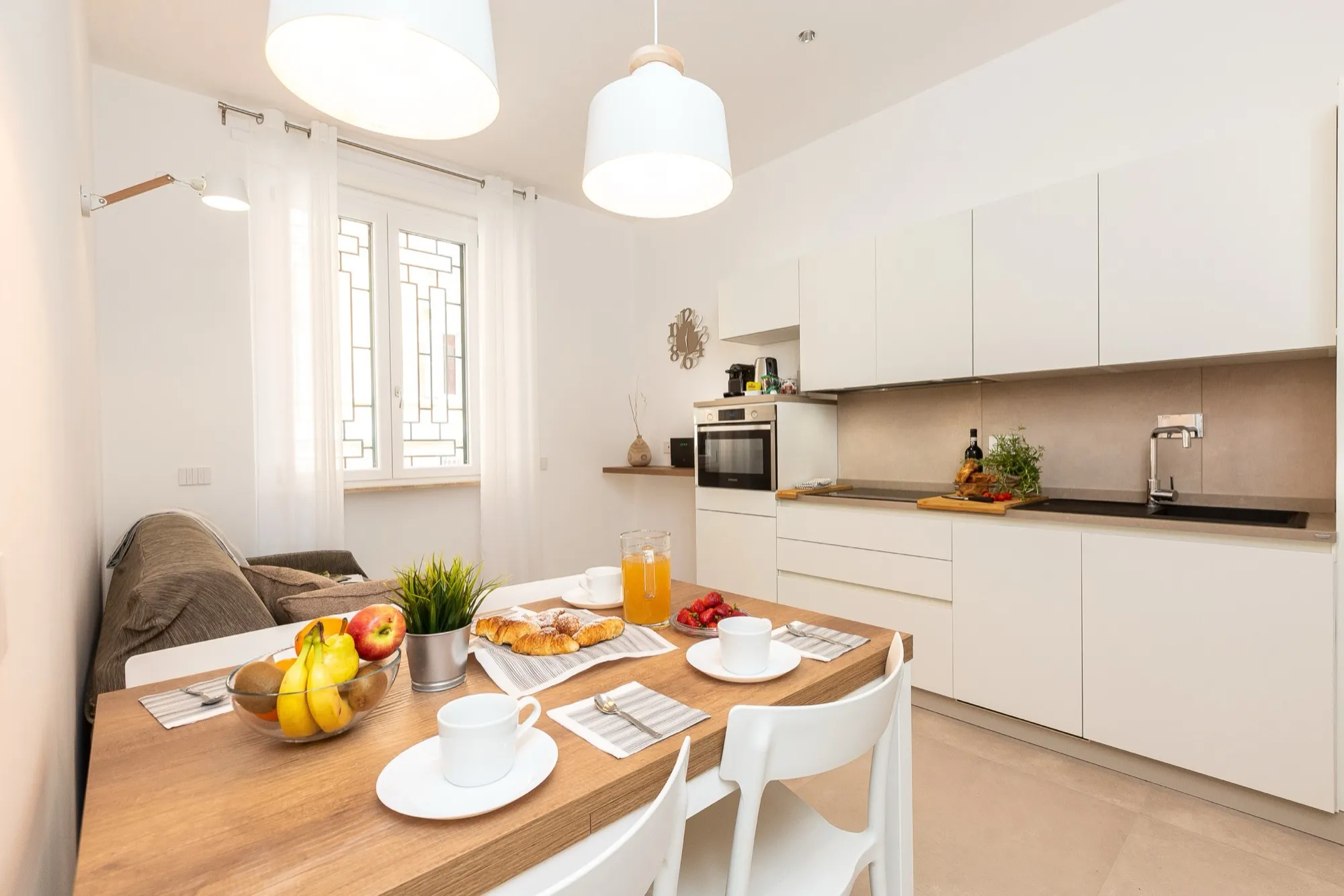 Living area of the Marco Aurelio apartment