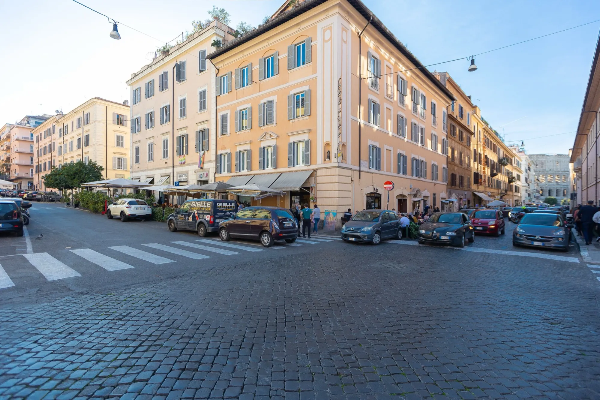 The street outside the San Giovanni one-bedroom apartment